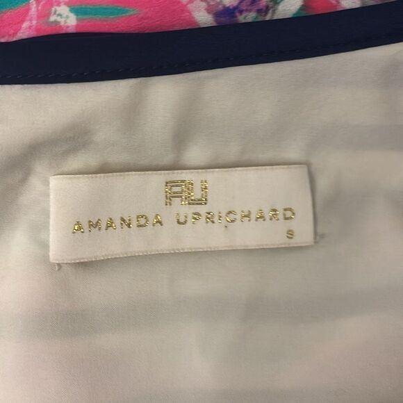 Amanda Uprichard Colorful zipper front  100% silk Sleeveless Dress, S - Picture 8 of 9